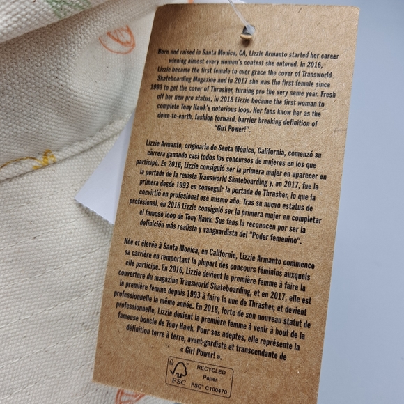 NEW Womens Vans Lizzie Armanto Allover Citrus Bucket Hat Natural Cream Size M/L - Picture 4 of 6